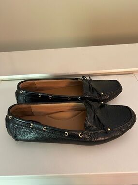 Clarks Artisan Dunbar Loafers in Black Suede sz 8.5M